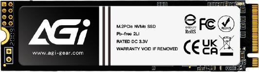Image du produit AGI 1 TB SSD AI198 M.2 NVMe Gen3 x4 (AGI1T0G16AI198) TLC (1000 Go, M.2 2280)