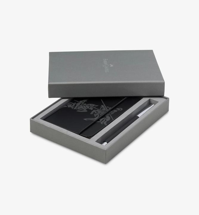 Immagine prodotto Faber-Castell Resina preziosa Ambition con taccuino (Nero, Argento, 1 x)