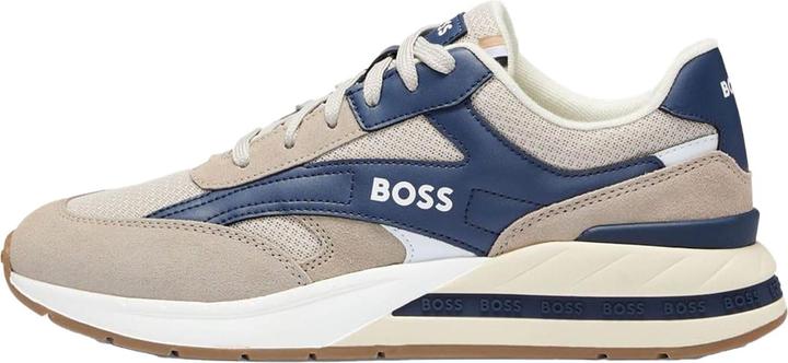 Actual product image BOSS Mens Kurt Leather Running Trainers (47)