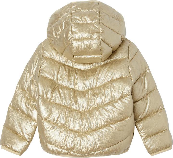 Vertbaudet Glänzende Mädchen Light-Steppjacke mit Kapuze, Recycling-Polyester