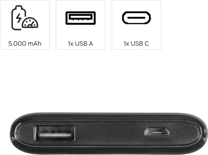 Produktbild Hama Power Pack Slim (5000 mAh, 5 W, 18.50 Wh)