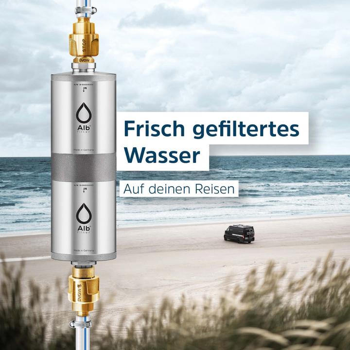 Image du produit Alb filter FUSION Active+Nano Trinkwasserfilter | Camping-Set: Travel, Edelstahl Natur