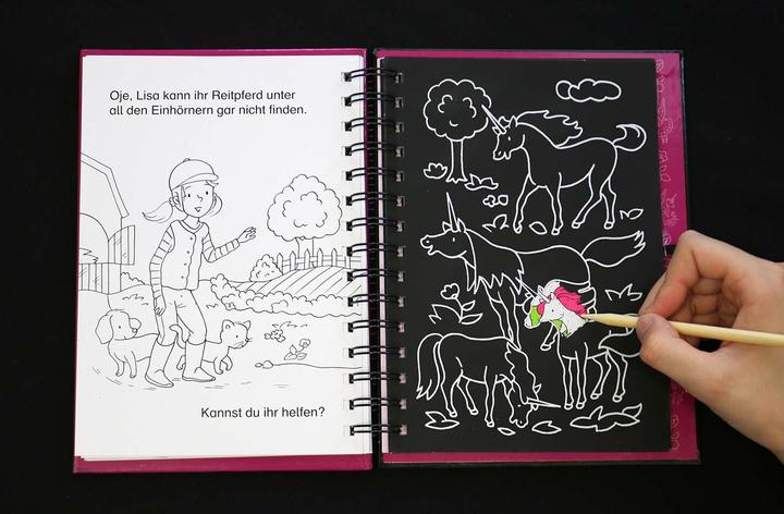 Actual product image Creative scratch book: Unicorns