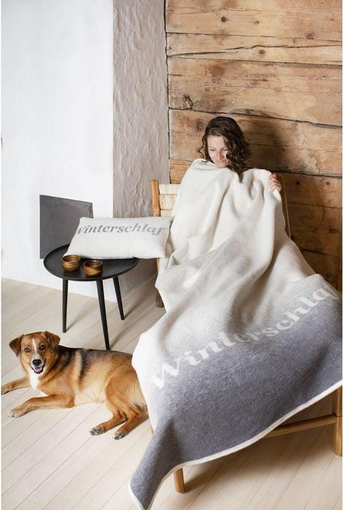 Actual product image David Fussenegger Blanket Velvet hibernation 135 x 200 cm, gray (200 x 150 cm)