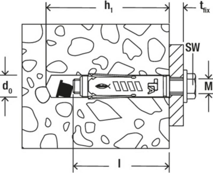 Produktbild Fischer 90880 Unidübel UX 10X60 R S NV (2 Stk.)