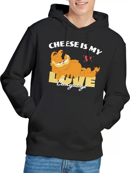 Immagine prodotto Garfield Cheese Is My Love Language Felpa con Cappuccio Uomo (XXL)