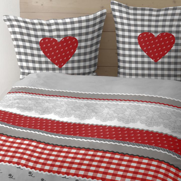Actual product image Casatex Herz-Karo (Bedding set, 80x80 cm, 135x200 cm)