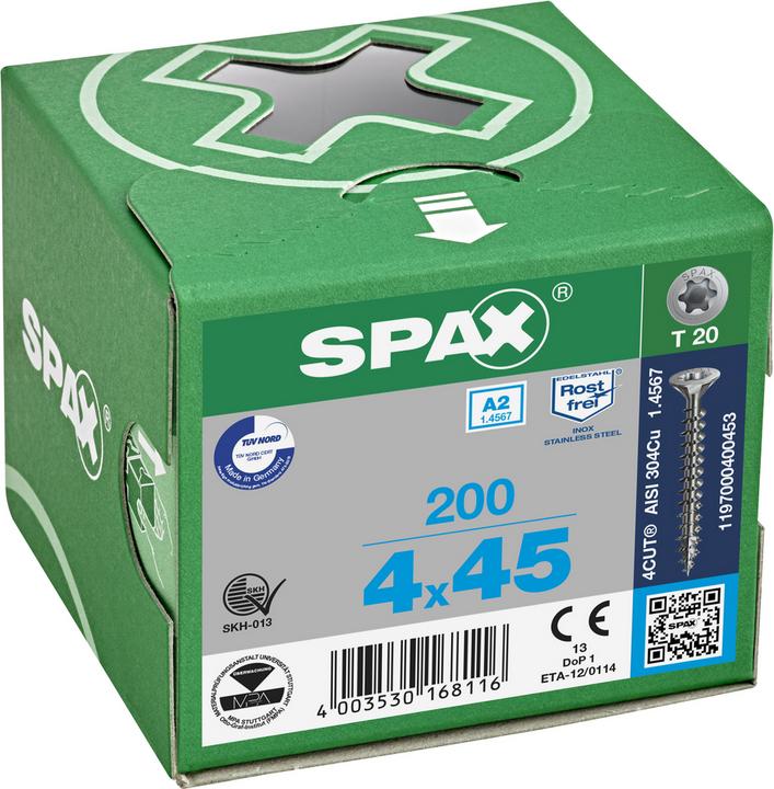 Productafbeelding Spax Spaanplaatschroeven A2 (200 Schroeven per stuk)