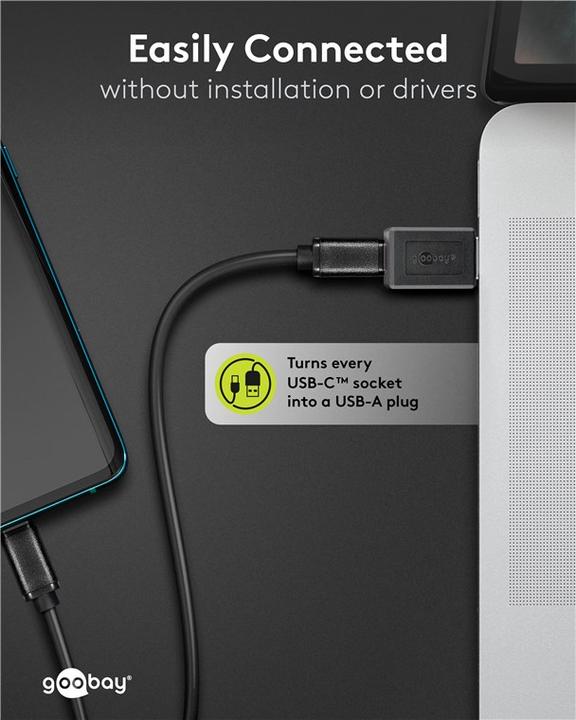 Produktbild Goobay USB-A auf USB-C Adapter USB 3.0 (USB Typ-C, 3.80 cm)