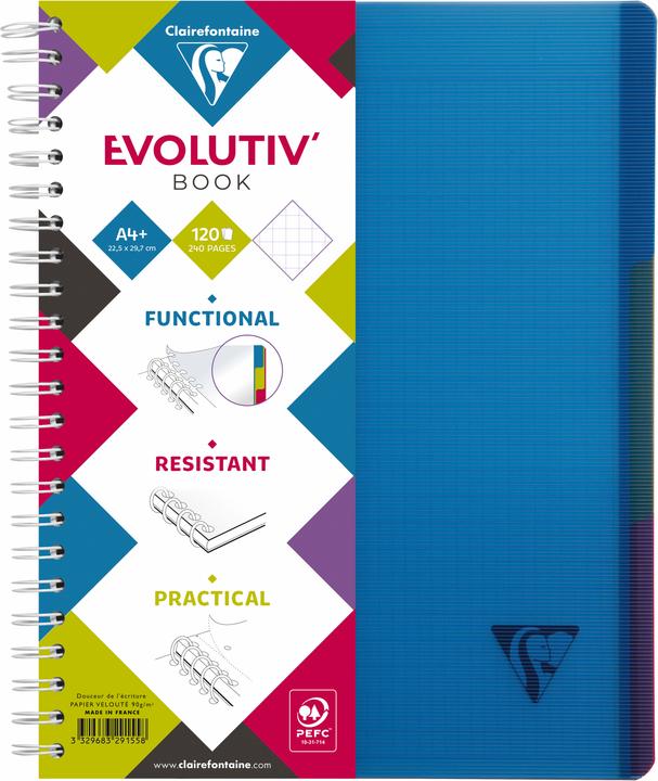 Produktbild Clairefontaine Linicolor Evolutiv Book (A4+, Kariert, Weicher Einband)
