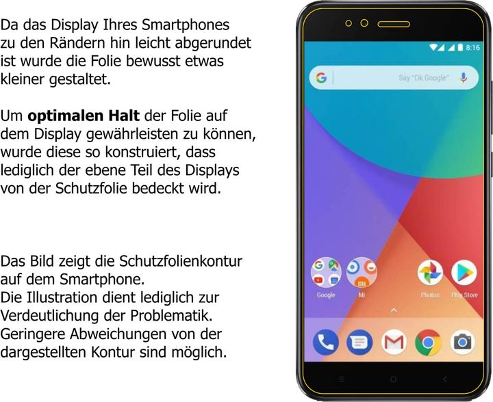 Produktbild Dipos Displayschutzfolie Antireflex (2 Stück, Xiaomi Mi A1)