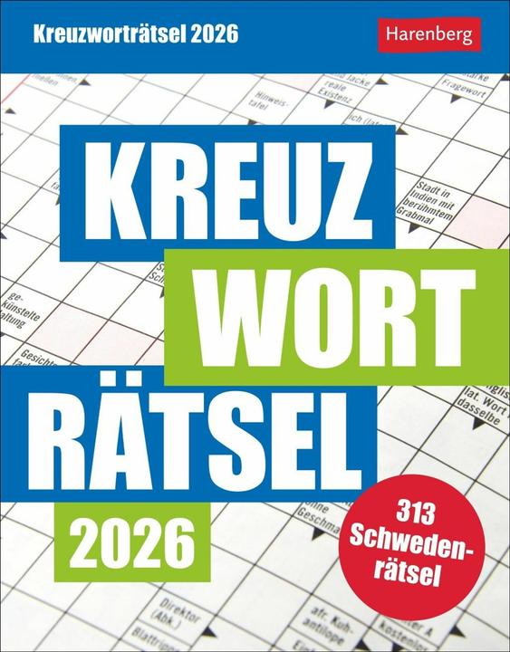 Produktbild Harenberg Kreuzworträtsel Tagesabreisskalender 2026 (Harter Einband, Deutsch)
