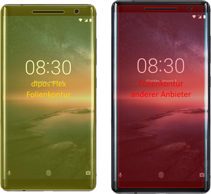 Produktbild Dipos Displayschutzfolie Full-Cover 3D (2 Stück, Nokia 8 Sirocco)