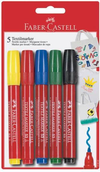 Actual product image Faber-Castell T-shirt marker (Multicoloured, 5 x)