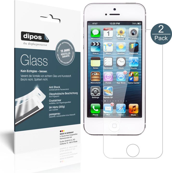 Immagine prodotto Dipos Pellicola Protettiva Anti-Shock (1 Pezzo/i, Apple iPhone 5)