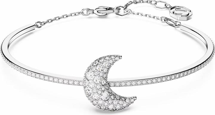 Swarovski Luna Armreif Mond Weiss (17 cm, Swarovski Metall)