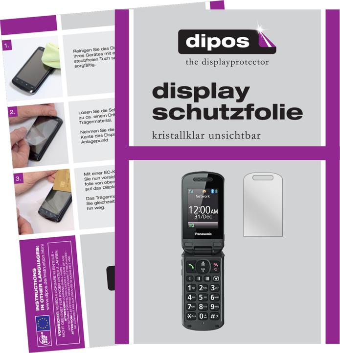Produktbild Dipos Displayschutzfolie Crystalclear (2 Stück, Panasonic KX-TU 329)