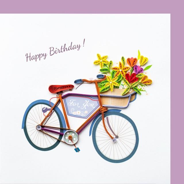 Produktbild Hervorragend Geburtstagskarte Happy Birthday - Velo - Quilling Karte (1 Stk.)