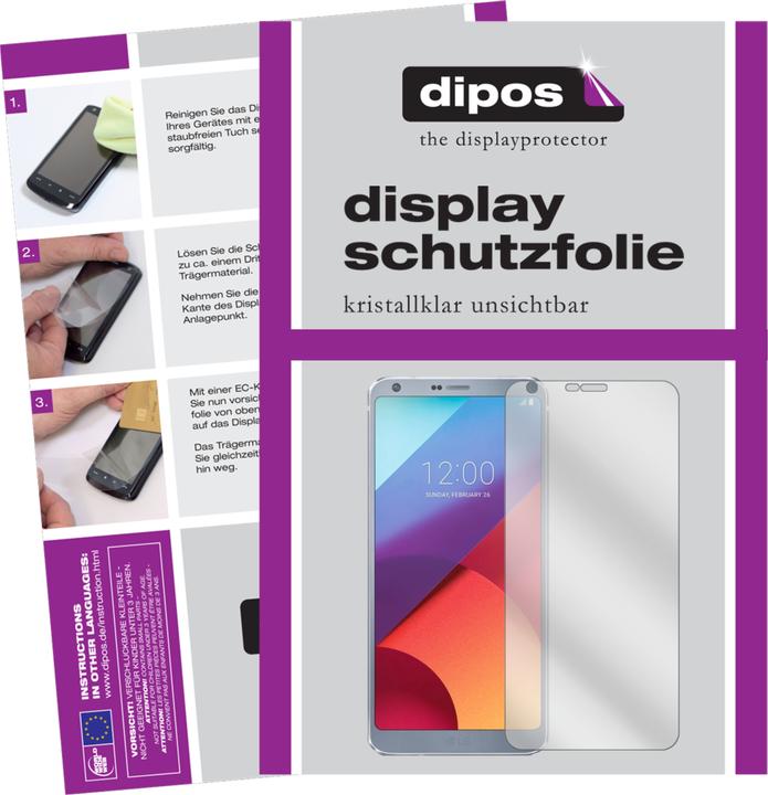 Produktbild Dipos Displayschutzfolie Crystalclear (2 Stück, LG G6 Pro)