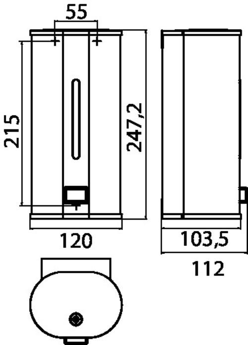 Produktbild Emco FLüssigseifenspender SYSTEM 2 Wandmodell, 800ml chrom