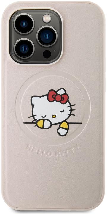 Actual product image Hello Kitty PU Kitty Asleep Logo MagSafe Case for iPhone 15 Pro - Pink (Apple iPhone 15 Pro)