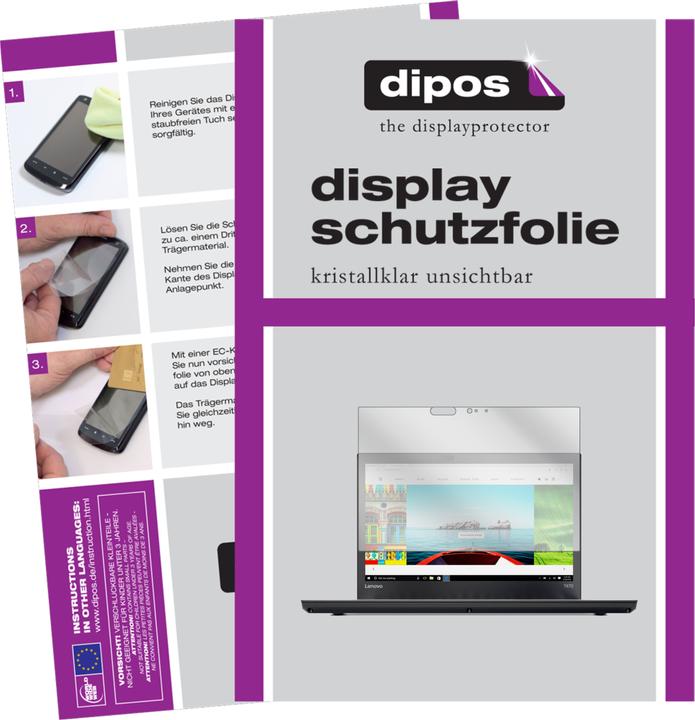 Actual product image Dipos Screen Protector Crystalclear (2 Piece, ThinkPad T470)