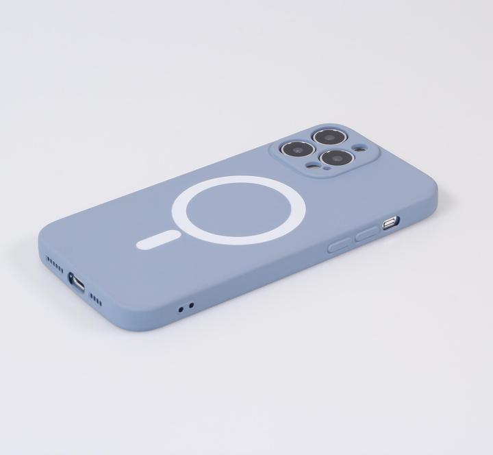 Actual product image PhoneLook Soft shell silicone cover with MagSafe and camera protection grey (Apple iPhone 13 Pro Max)