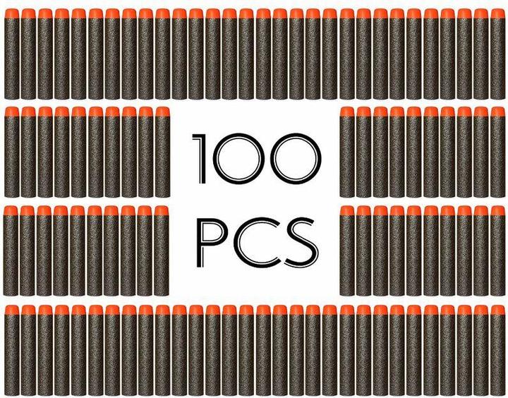 Produktbild Hermex 100-teiliges Dartpfeil-Set in Schwarz für NERF N-Strike Elite