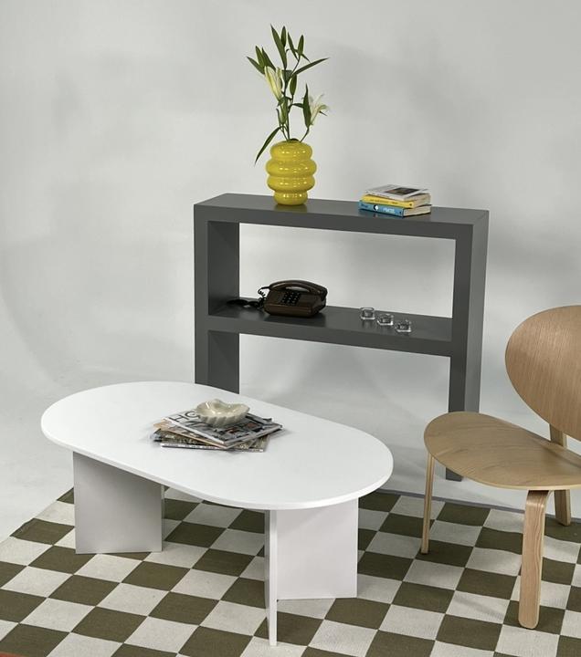 Actual product image Skye Decor Leo Oval Coffee Table (110 x 42 x 60 cm)