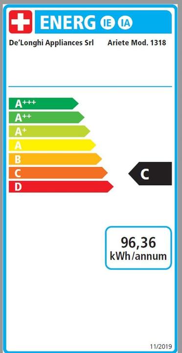 Energie-Label Ariete 1318 Moderna