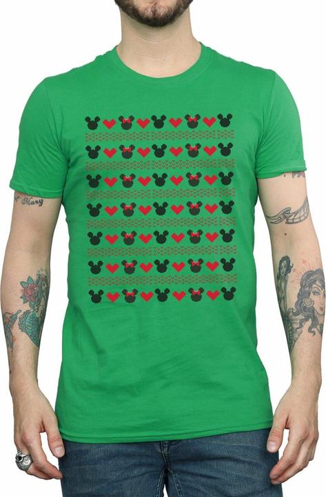 Disney Mickey And Minnie Christmas Hearts TShirt (M)