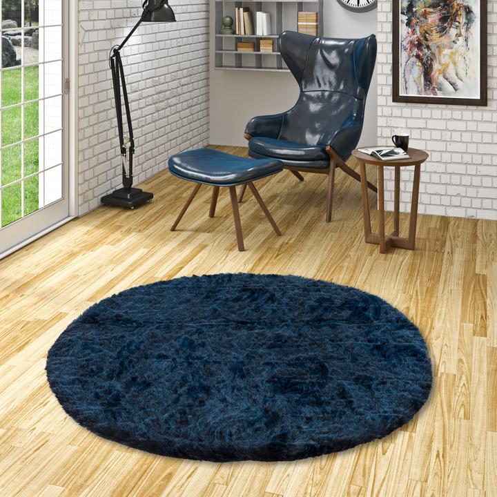 Image du produit Pergamon Tapis de luxe en fourrure super douce Aspen Round Melted (Ø 120 cm)