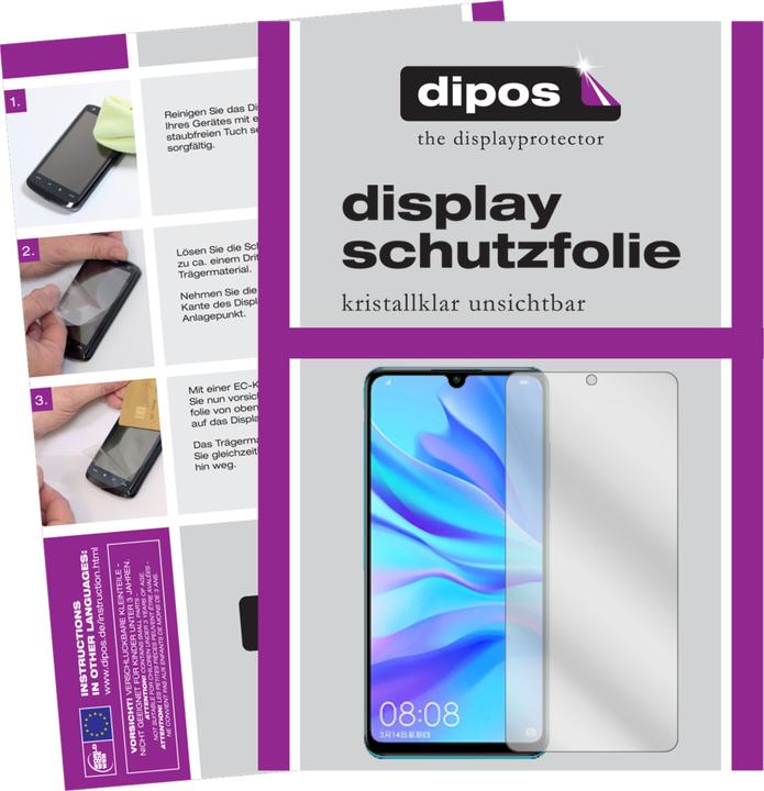 Dipos Displayschutzfolie Crystalclear (2 Stück, Huawei P30 Lite)
