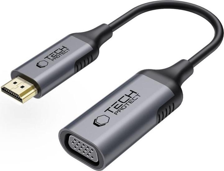 Produktbild Tech-Protect UltraBoost HDMI / VGA FULL HD 60 Hz adapter - black (HDMI, VGA, 20 cm)