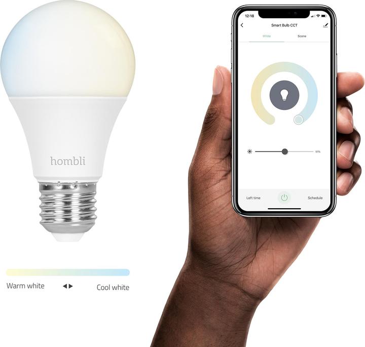 Image du produit Hombli Smart Bulb CCT (E27, 9 W, 800 lm, 1 x, F)