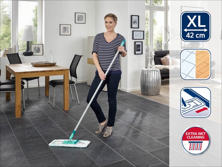 Produktbild Leifheit Bodenwischer Profi XL micro duo mit Stahlstiel (1 Stk.)
