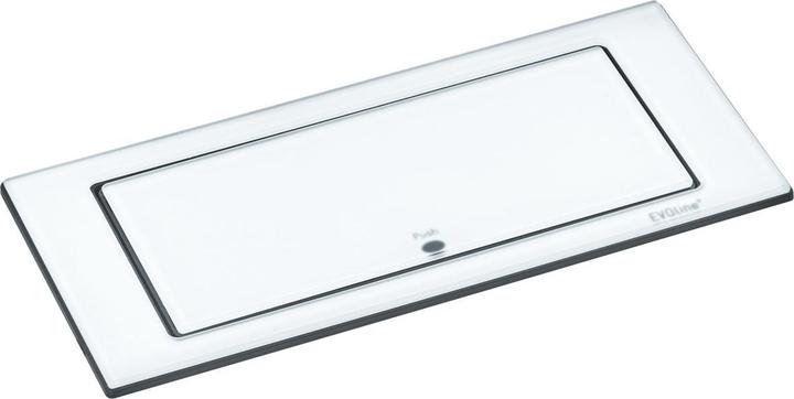 Actual product image Evoline 1592.7100.1800 Built-in socket strip 2gang glass matt protective contact 1 pc. (2 x, CEE 7/16, 2.50 m)