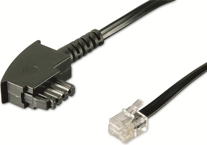 Produktbild Goobay TAE-F-Anschlusskabel (Universal-Pin Out), Schwarz, 6 m
