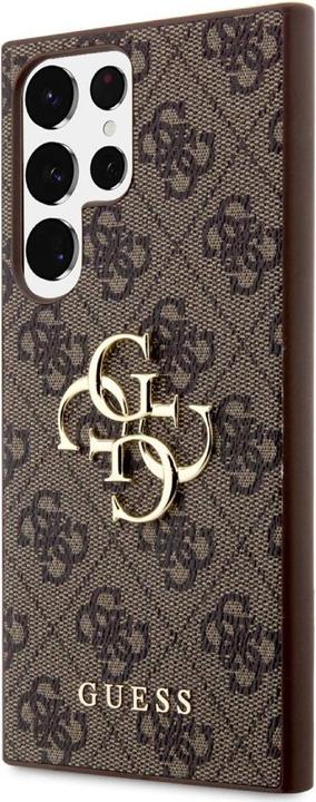 Actual product image Guess PU 4G Metal Logo Case- brown (Samsung Galaxy S24 Ultra)
