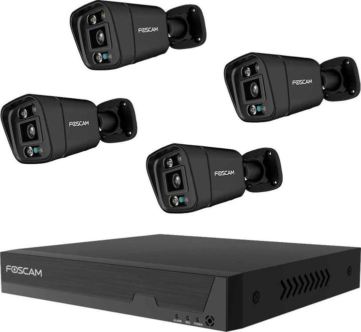 Produktbild Foscam FN9108E B4 2T (schwarz, 8 Kanal Netzwerk-Videorekorder FN9108E, 4x V5EP Überwachungskamera) (3840 x 2160 Pixels)