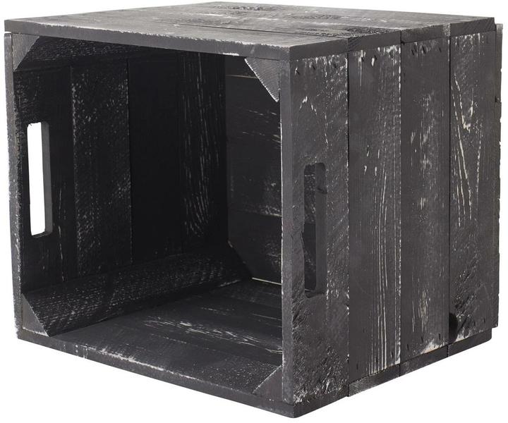 Actual product image Holz Zollhaus Storage Box Vintage Black 33 x 38 cm (32.5 x 32.5 x 37.5 cm, 39.61 l)
