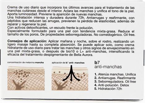 Actual product image Bella Aurora B7 antimanchas regenerante aclarante mixta/grasa SPF15 50 ml (50 ml, Day cream, SPF 15)