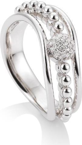 Breuning RING - BRILL. 0,155 Ct. H/si (57, 585/14 K Gold)