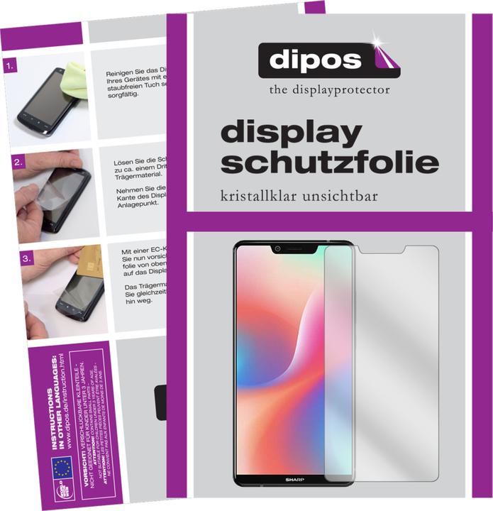 Actual product image Dipos Screen Protector Crystalclear (6 Piece, Sharp Aquos S3 High)
