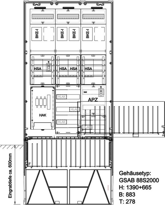 Produktbild GSAB Zähleranschlusssäule