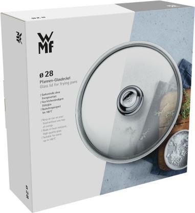 Productafbeelding WMF Glazen deksel Pannendeksel 28cm Steelpan Vervangingsdeksel Metalen knop (28 cm, Metaal, Glas)