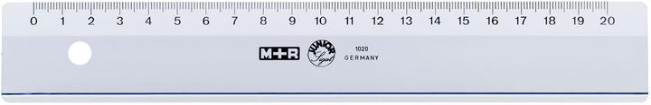 M+r Ruler wide 20cm smoke grey (20 cm)