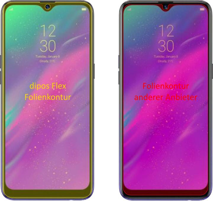 Produktbild Dipos Displayschutzfolie Full-Cover 3D (3 Stück, Realme 3 Pro)