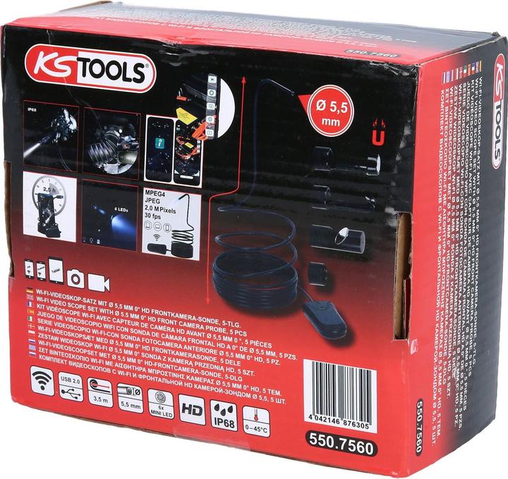 Image du produit KS Tools Kit de vidéoscope Wi-Fi