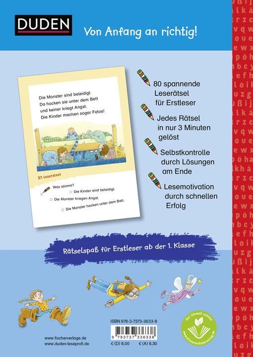 Produktbild Duden Leseprofi – Lustige Leserätsel für Erstleser, 1. Klasse (Deutsch, Susanna Moll, Sebastian Coenen, 2022)